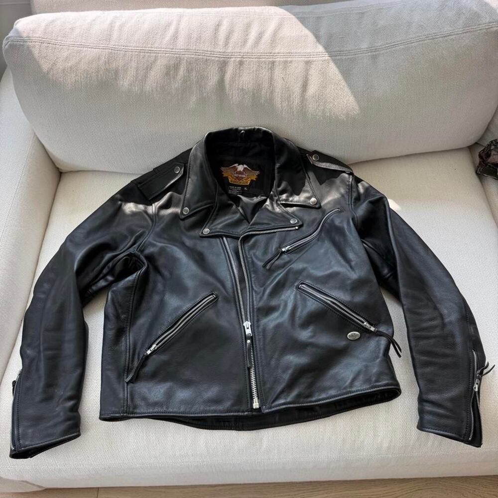 Vintage harley davidson motor clothes black